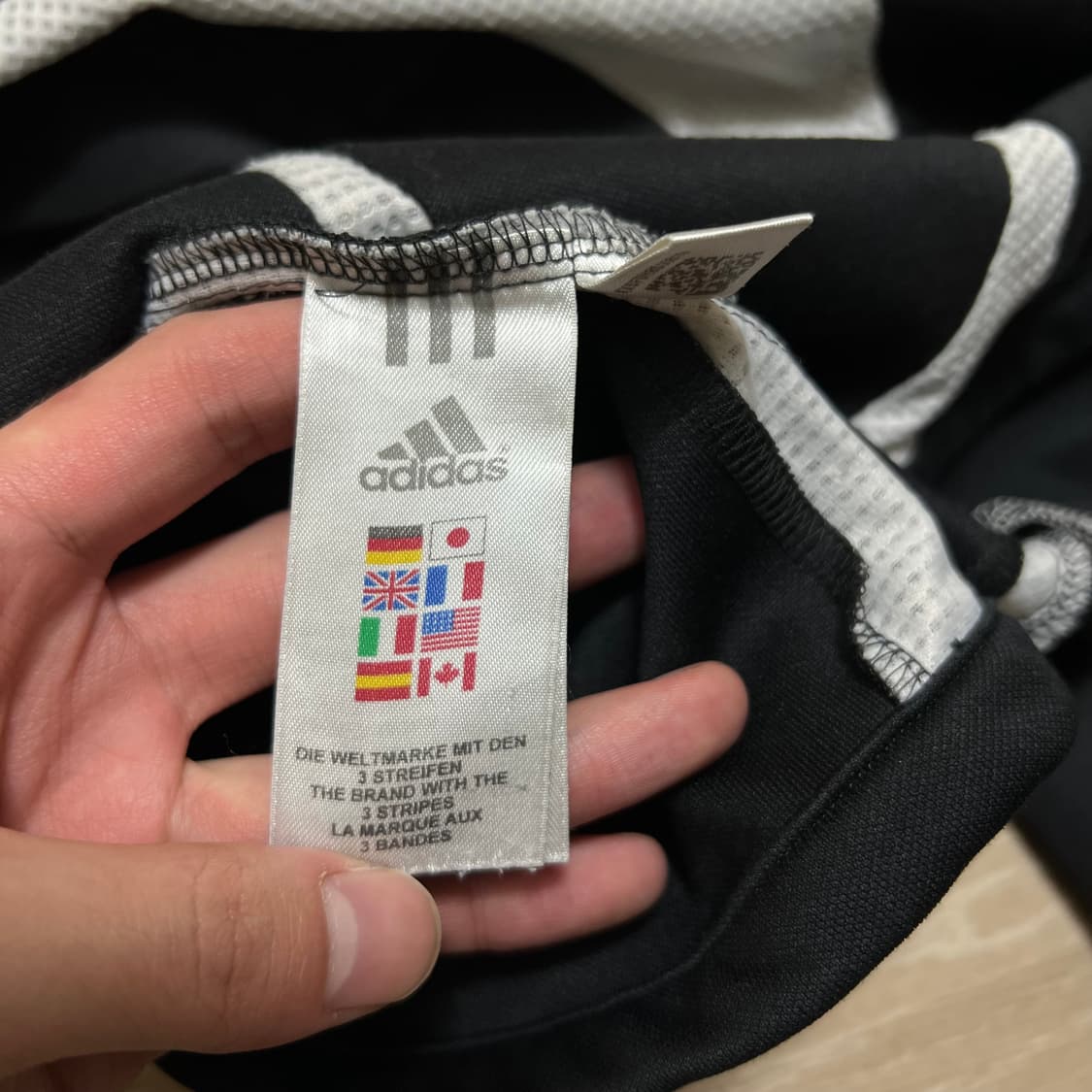 아디다스 퍼포먼스 로고 화이트라인 져지 트랙탑 자켓 [블랙] M/95 상품이미지5