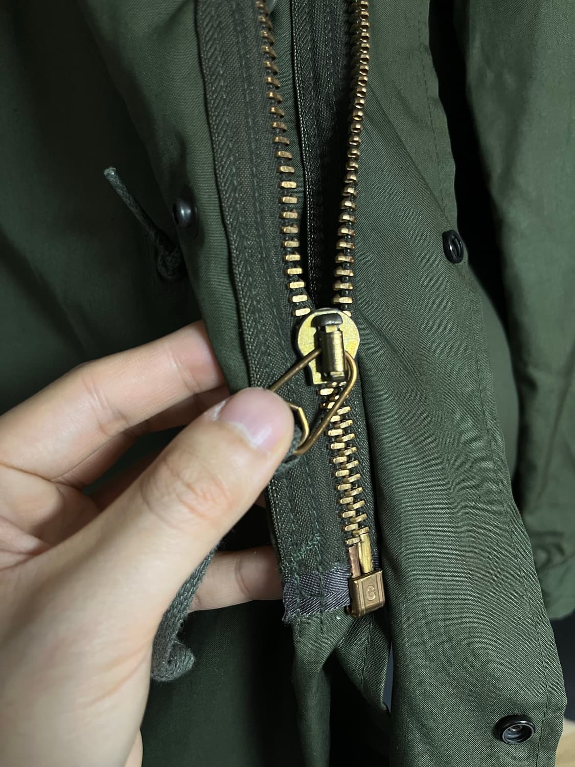 M65 피쉬테일 파카 오리지널 개파카 M 데드스탁 풀세트 상품이미지4