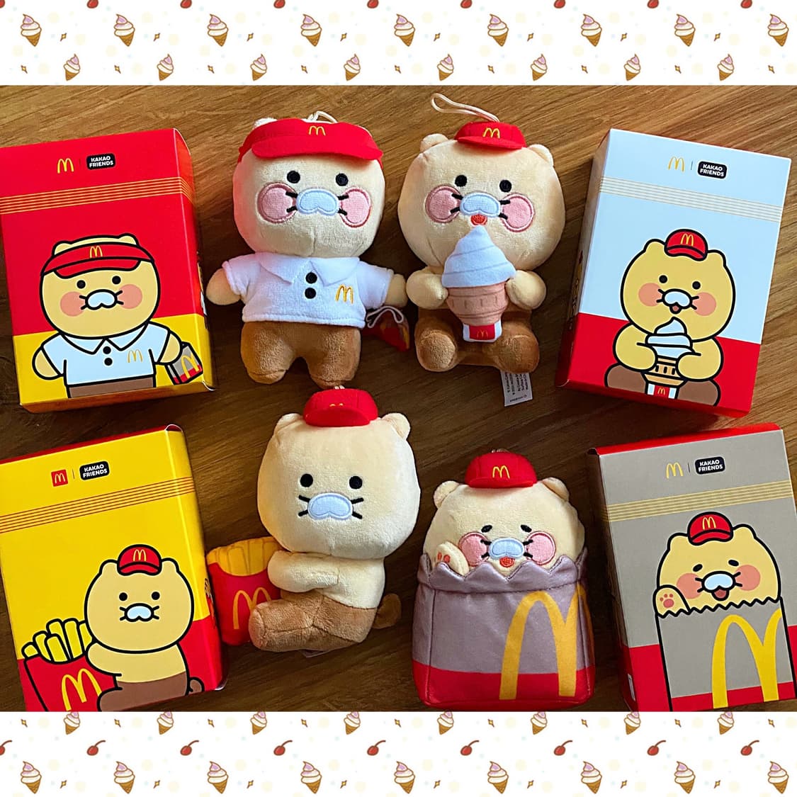 맥도날드 한정판 춘식이 인형 키링 4종 세트 상품이미지1