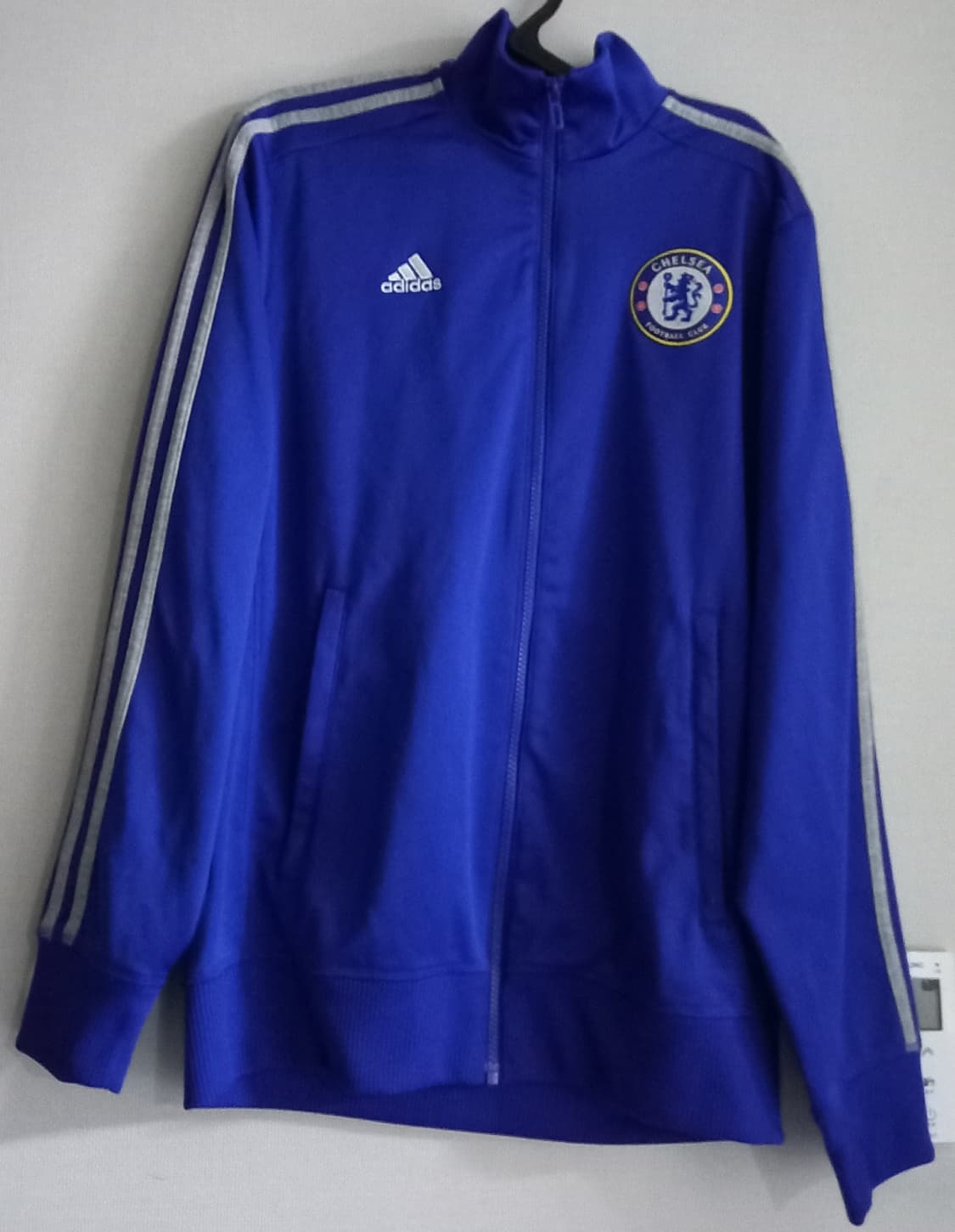 아디다스 첼시 블루 그레이 트랙탑 저지 져지집업 100/L 상품이미지1