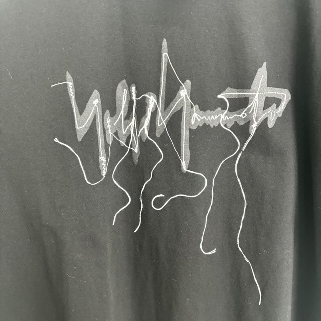 YOHJI YAMAMOTO 블랙아웃라인스티치 반팔 상품이미지8