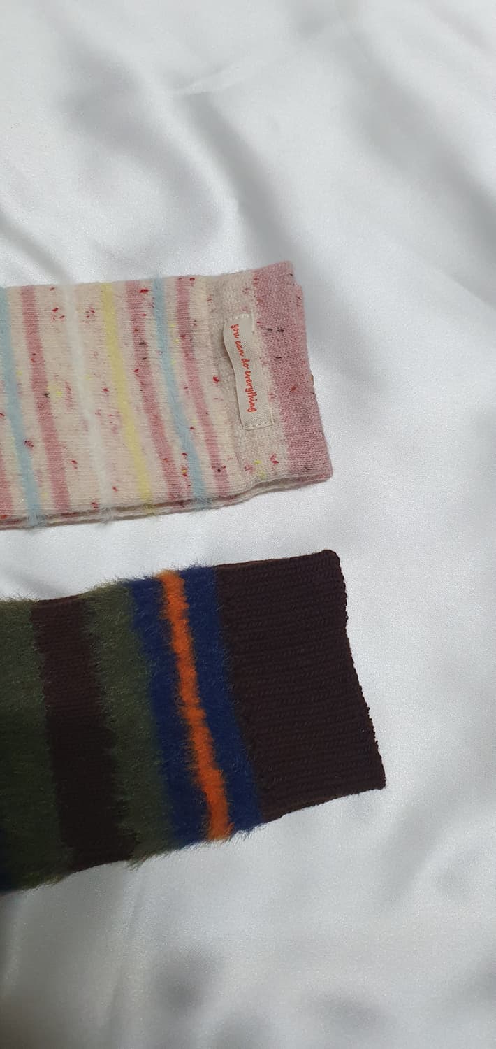 옐로우 민트 핑크 그린 블루 오렌지 브라운 스트라이프 양말 상품이미지4