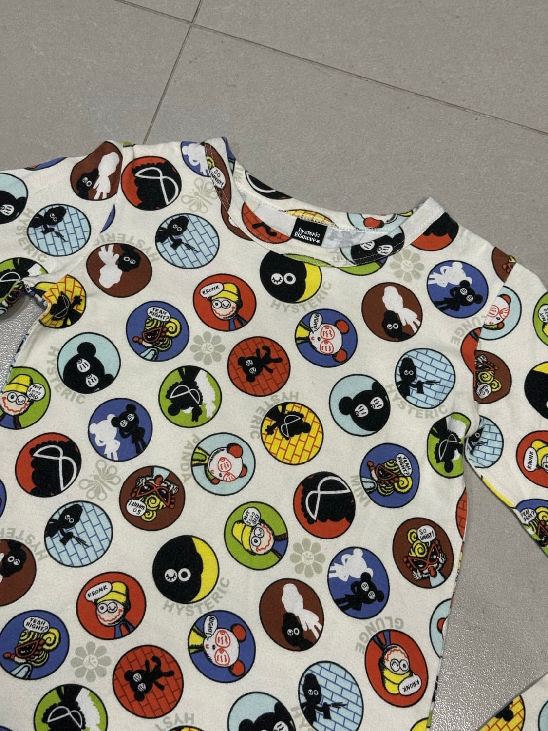 히스테릭 글래머 아카이브 귀여운 패턴 롱슬리브 티셔츠 상품이미지2