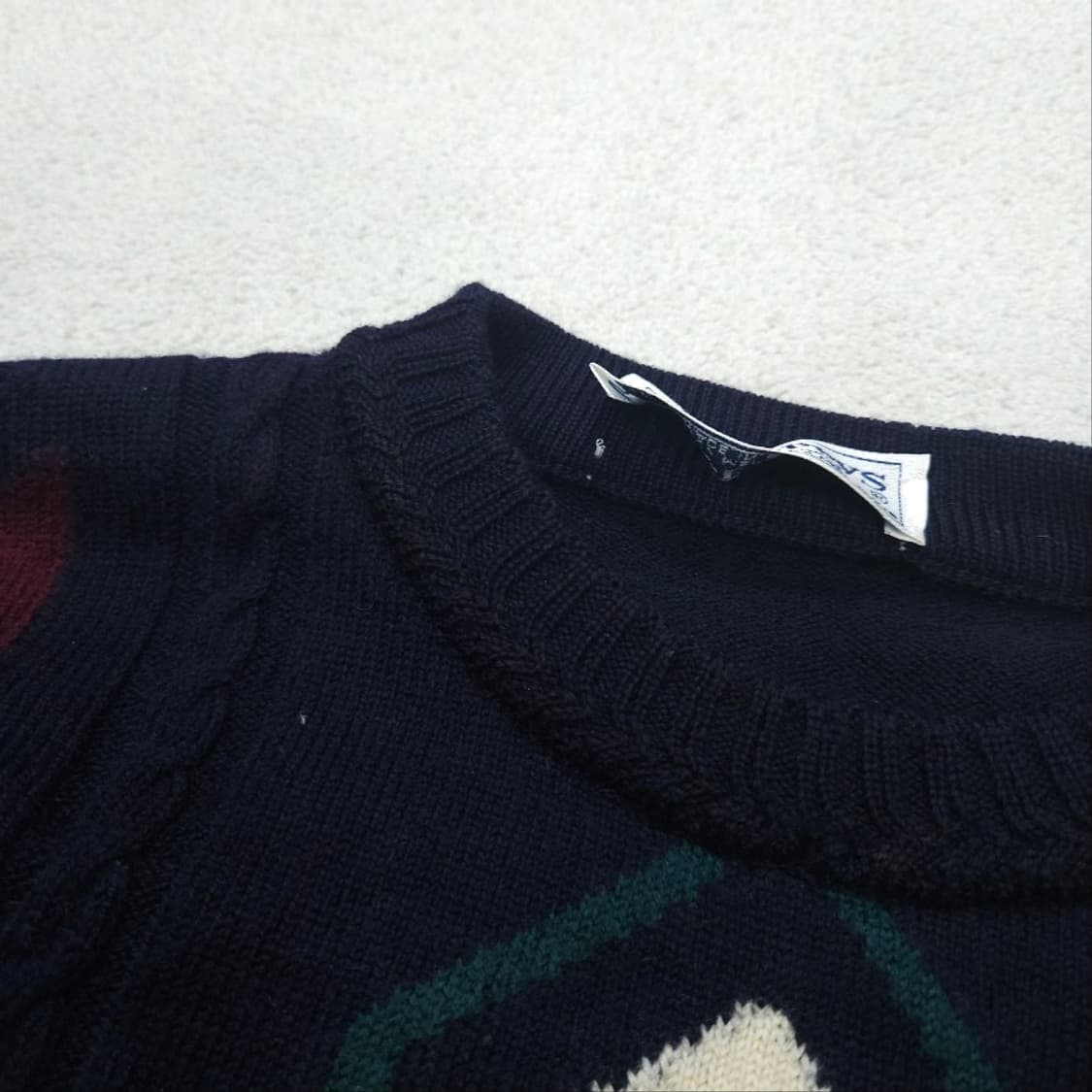 90s 버버리 아가일 메리노울 니트 상품이미지8