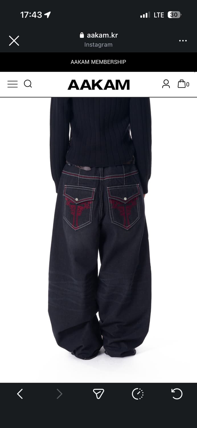 아캄 크로스2 워시드데님 블랙 2사이즈 상품이미지1