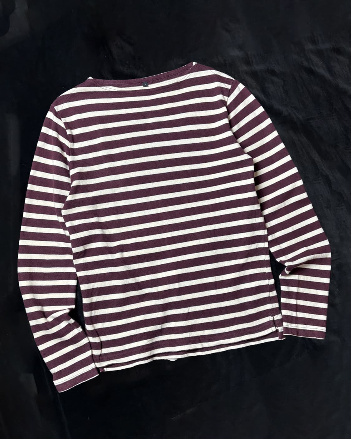 일본빈티지 절개 스트라이프 긴팔티 상품이미지1
