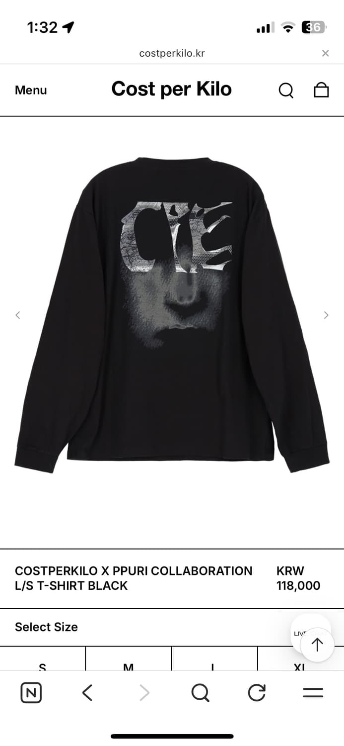 코스트퍼킬로 롱슬리브 s 상품이미지1