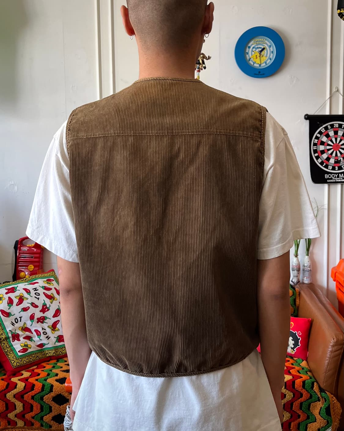 1990s Ben hur Corduroy Utility Work Vest 상품이미지3