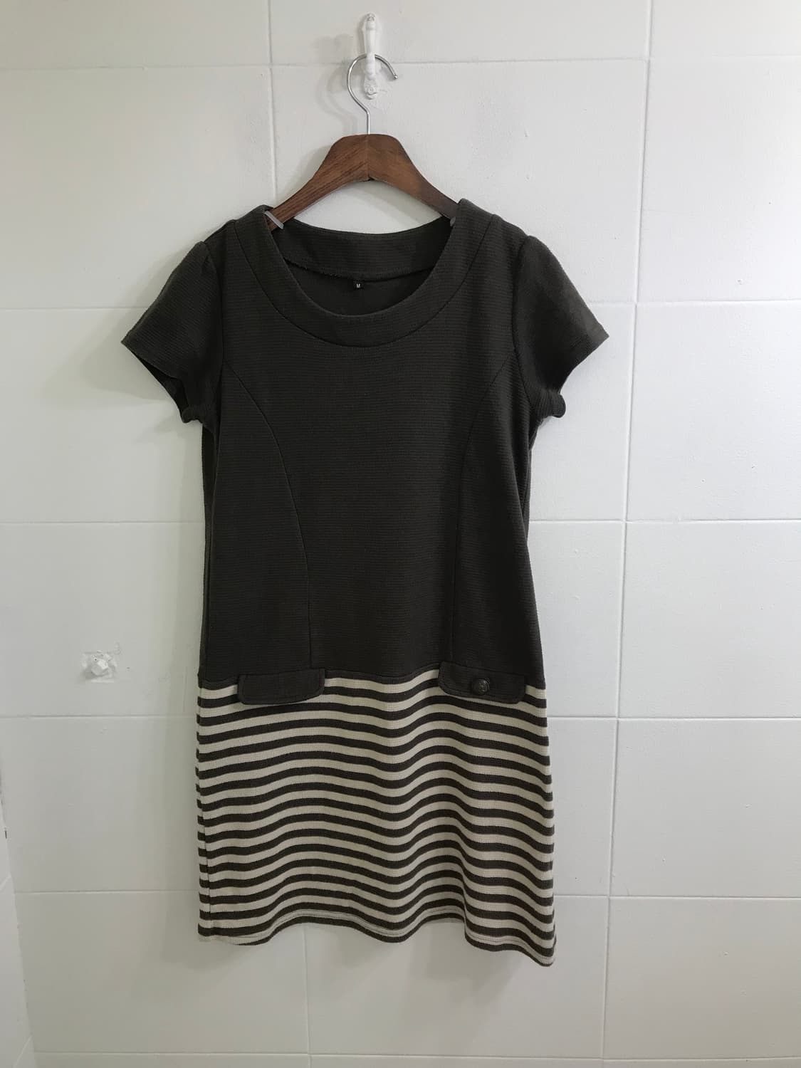 베이지 브라운 퀄팅 니혼진 도트 모리걸 사와코 코디세트 상품이미지7