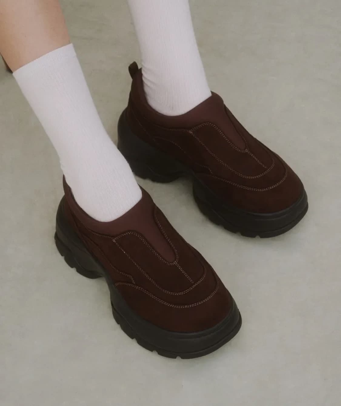 솔트앤초콜릿 아콘 스니커즈 밤색 240 상품이미지1