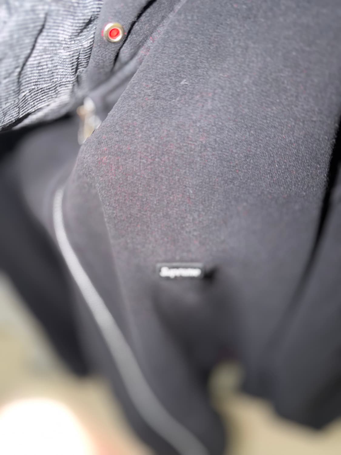 슈프림 [정품] 후드 집업 (시세 58만) 자수 스몰 로고 L(103ㅡ1 상품이미지6