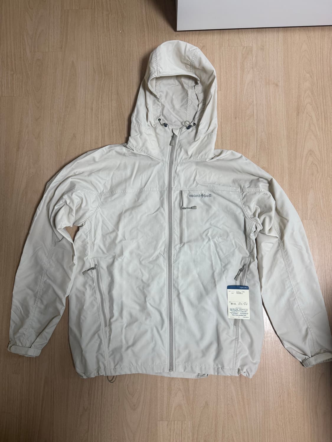 (새상품) 몽벨 O.D 아이보리 후드 바람막이 자켓 M 상품이미지1