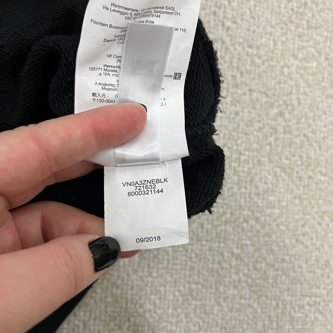 L 반스 체커보드 긴팔 후드 티셔츠 0128M 상품이미지4