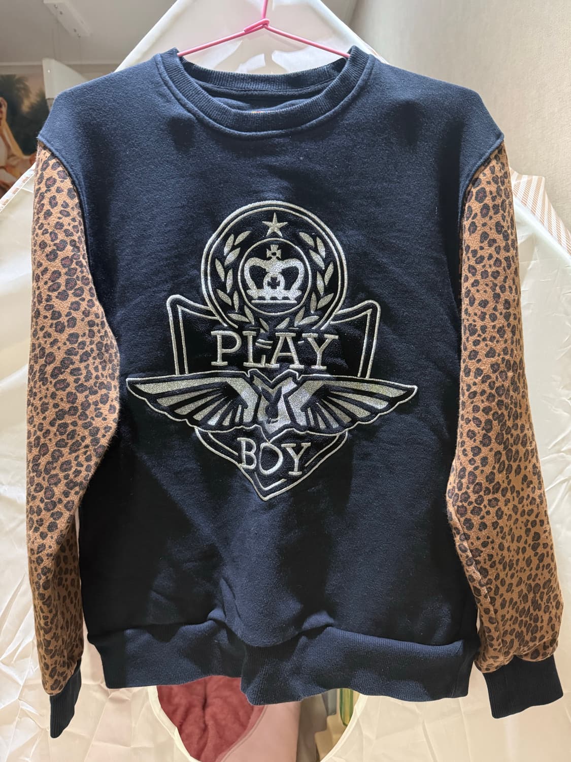 플레이보이 남성 레오파드 맨투맨 100사이즈 상품이미지1