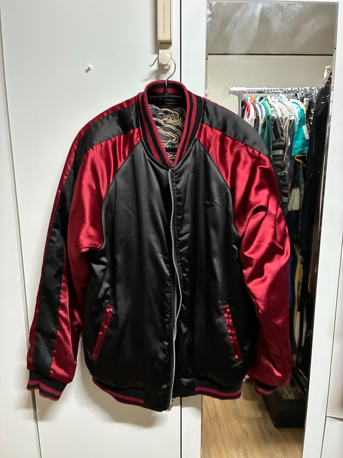 👕 일본판 오리지널 제페니즈 빈티지 리버서블 스카쟌 L/100 상품이미지6