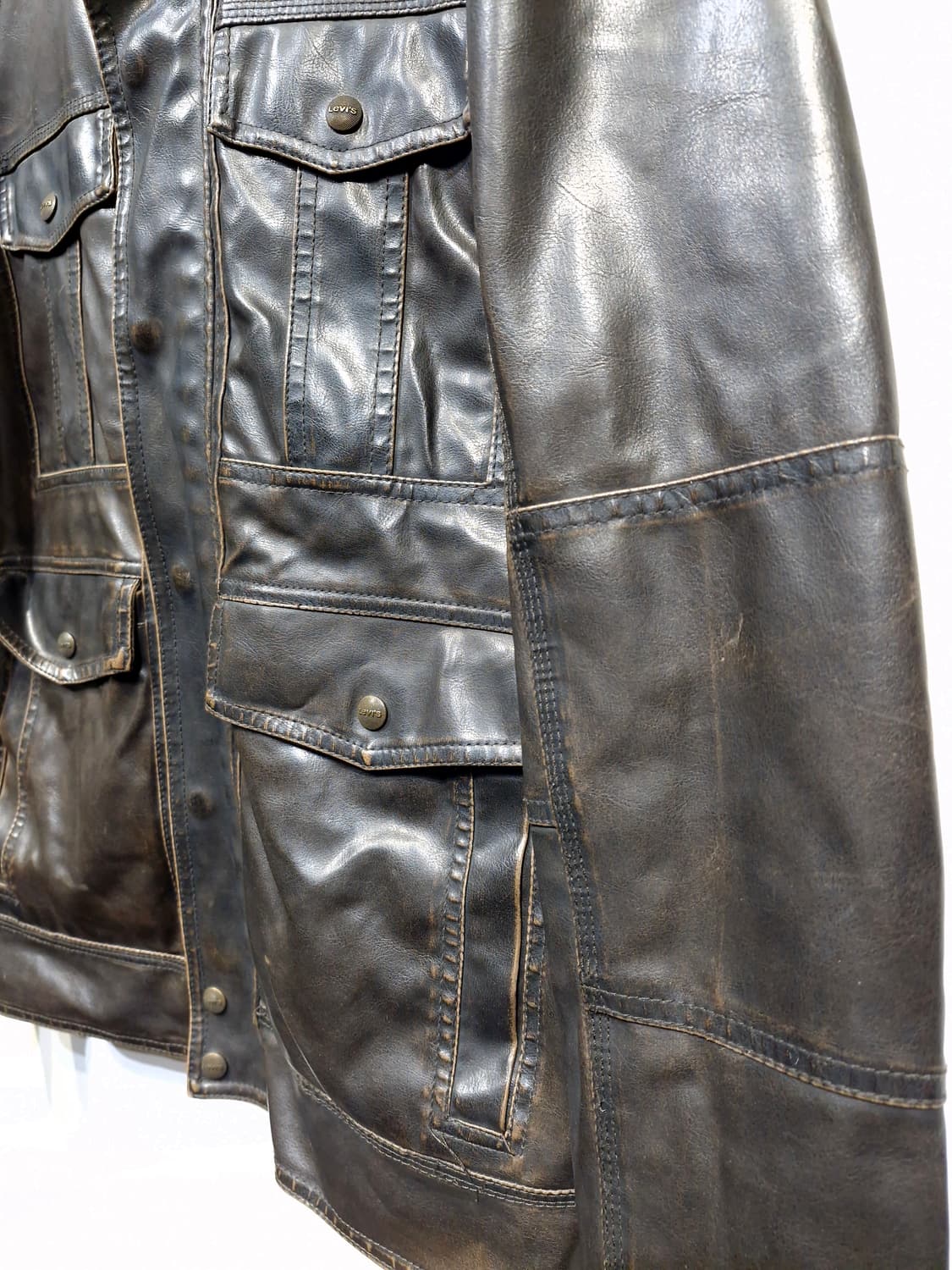 Levi's 리바이스 M65필드 레더 자켓 다크브라운 상품이미지4