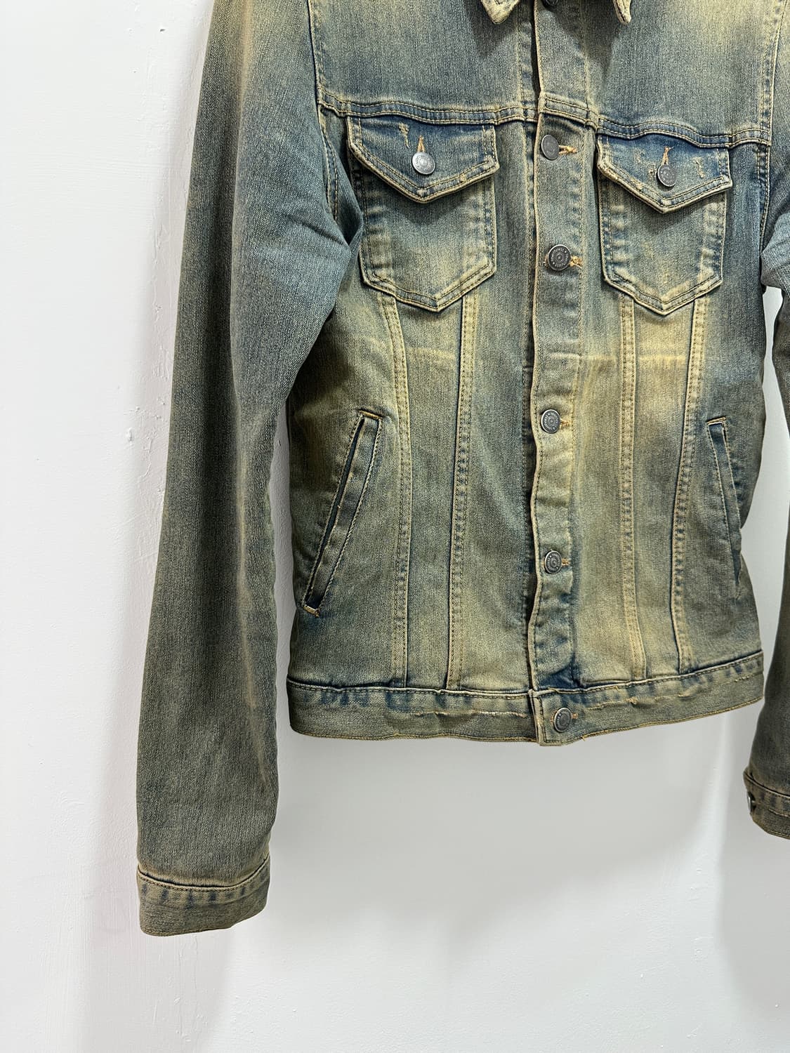 00s washing denim distressed jacket 상품이미지6
