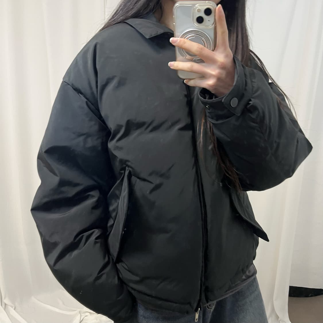 Lafudge Store Black Puffer Jacket 상품이미지3
