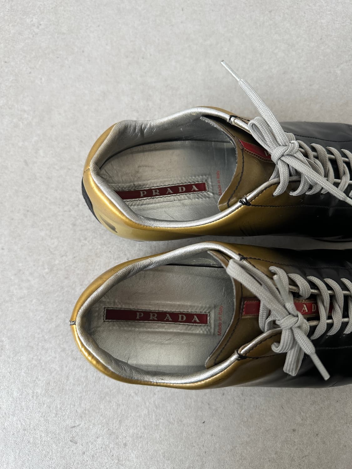 프라다 스포츠 07AW 옴브레 페이던트 레더 스니커즈 상품이미지8