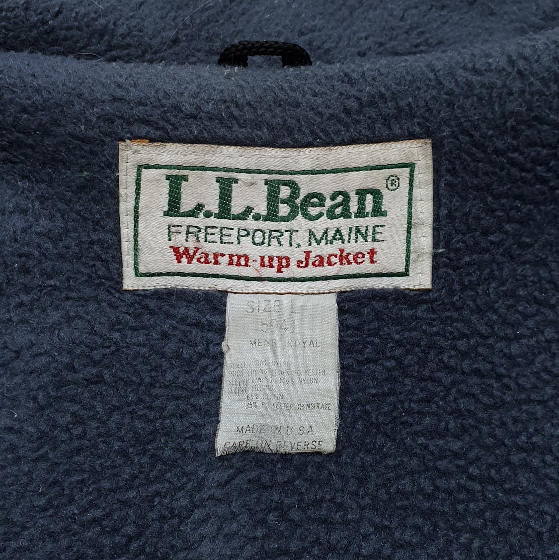 엘엘빈 80~90s 웜업 자켓 봄버 L (105-110) 폴라플러스 상품이미지8