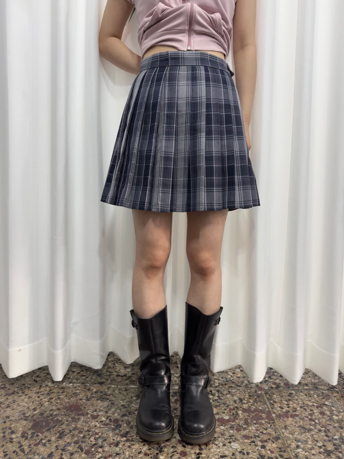 check pleats skirt 상품이미지2