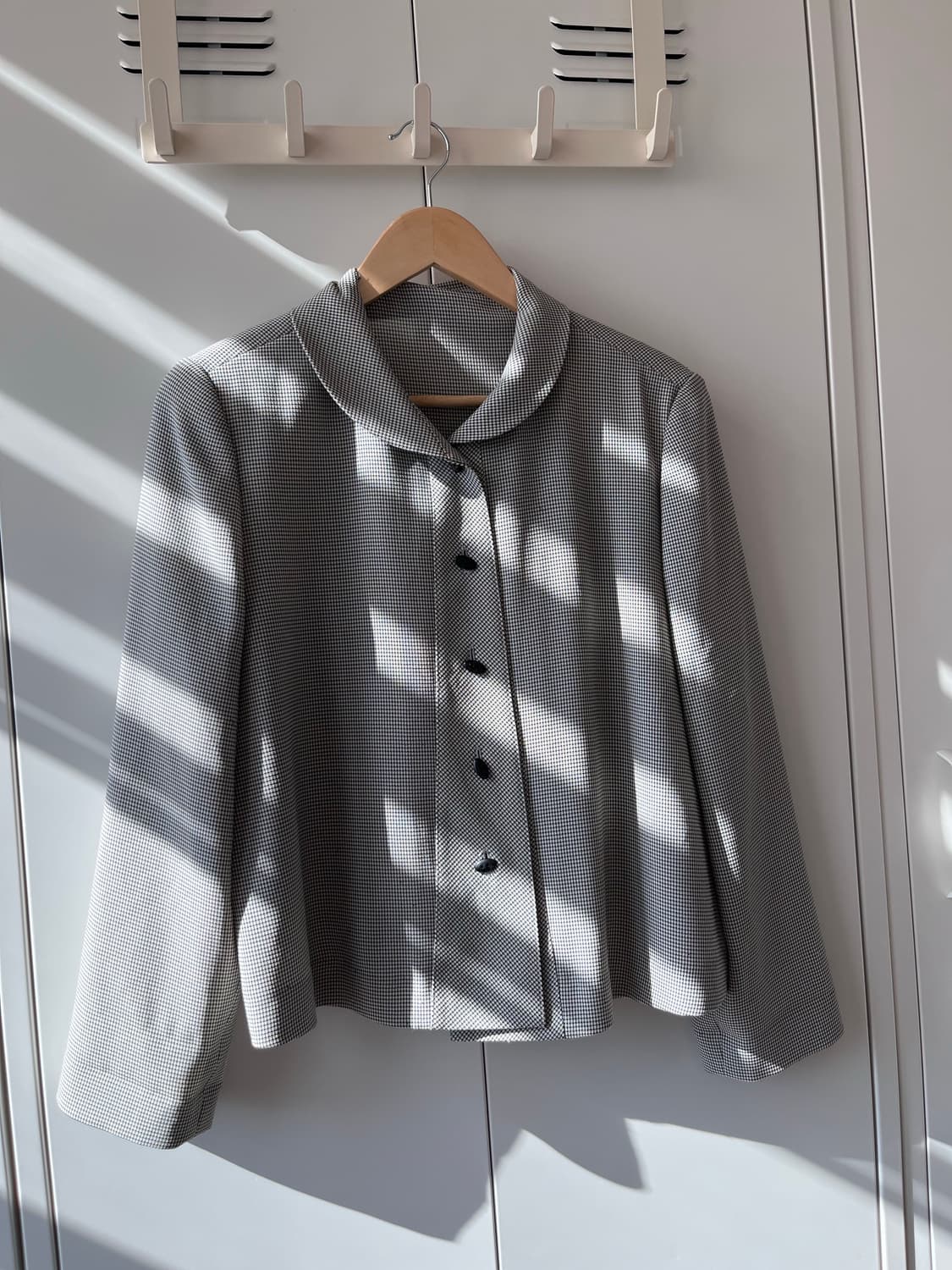 Japanese vintage 하운드 체크 블라우스 상품이미지2