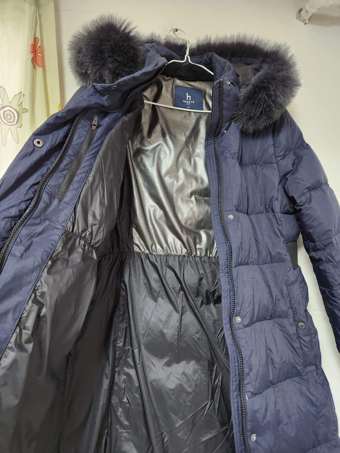 헤지스 네이비 다운 패딩 100(66~77) 상품이미지4