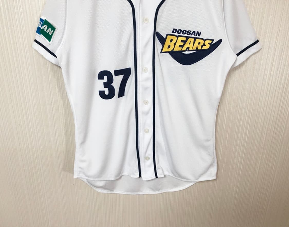 KBO 위팬 두산베어스 올드반달 홈유니폼/져지 100 #37 박건우 상품이미지3