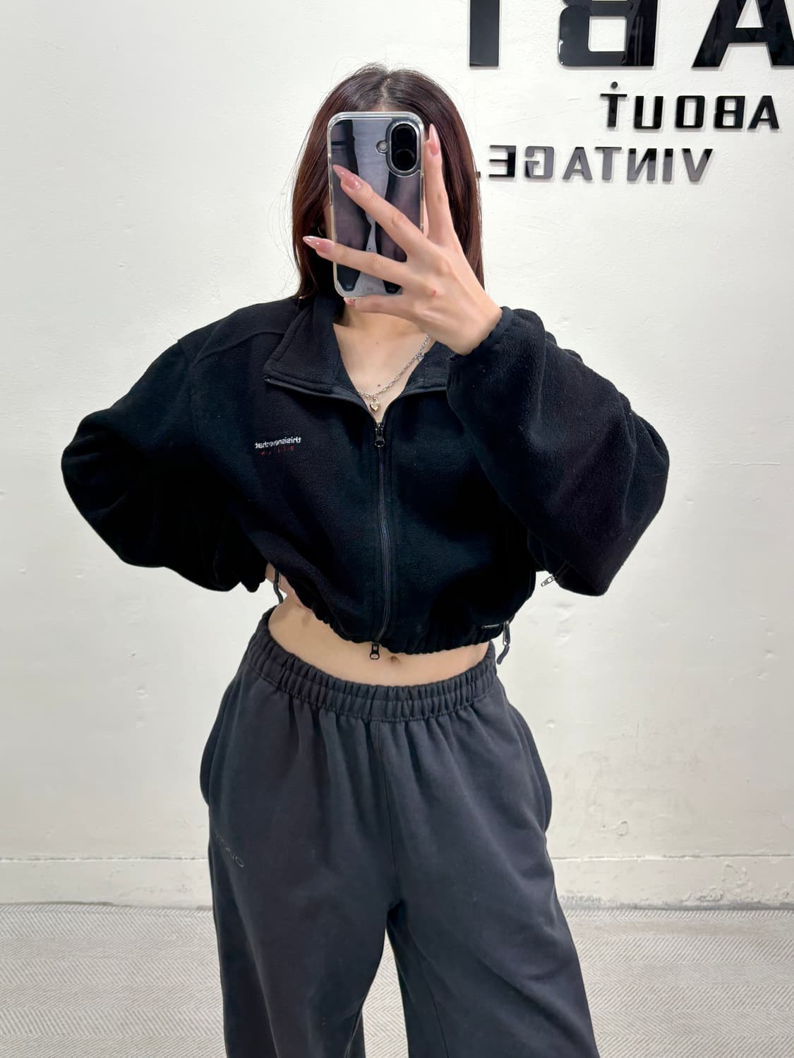 커스텀크롭 디스이즈네버댓 후리스 상품이미지3