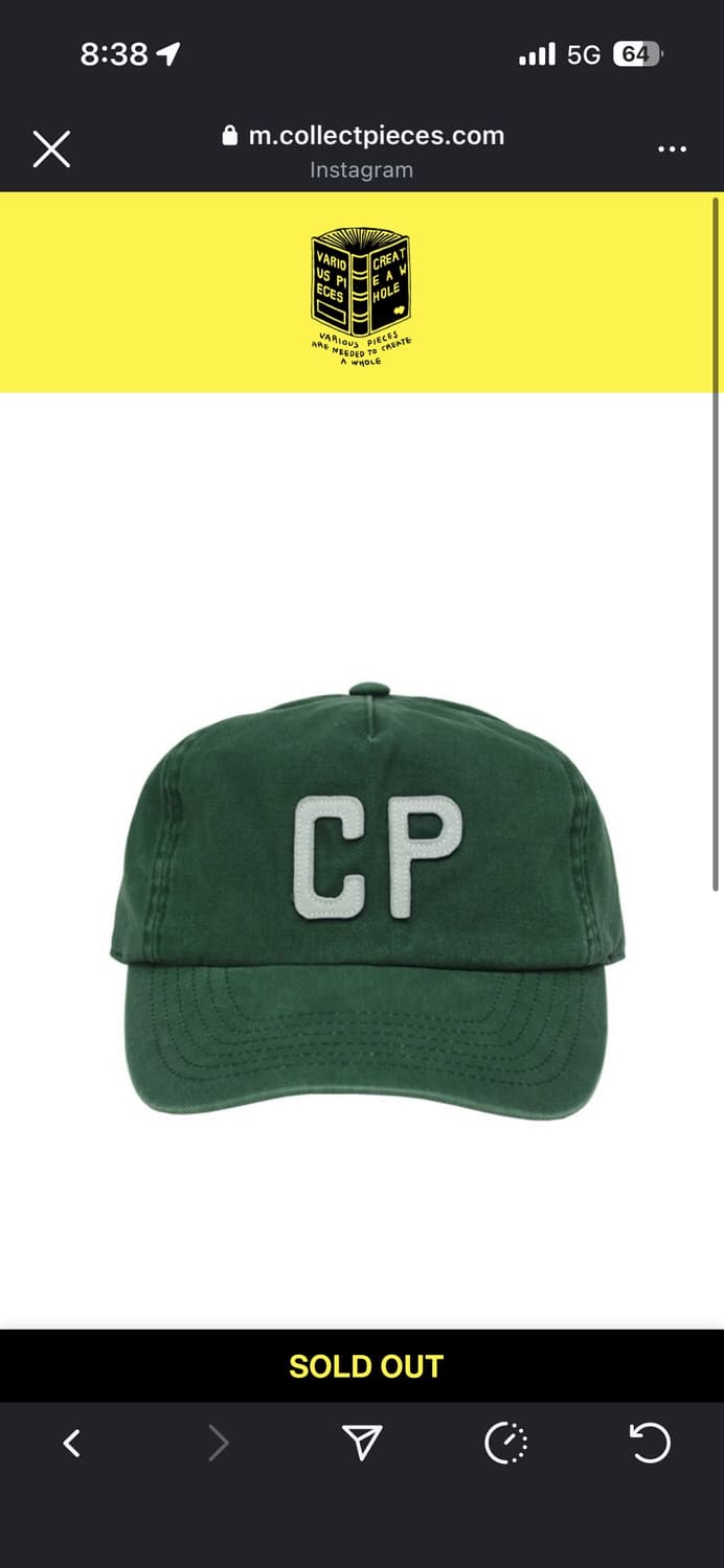 컬렉트피시스 CP 볼캡 그린 상품이미지1