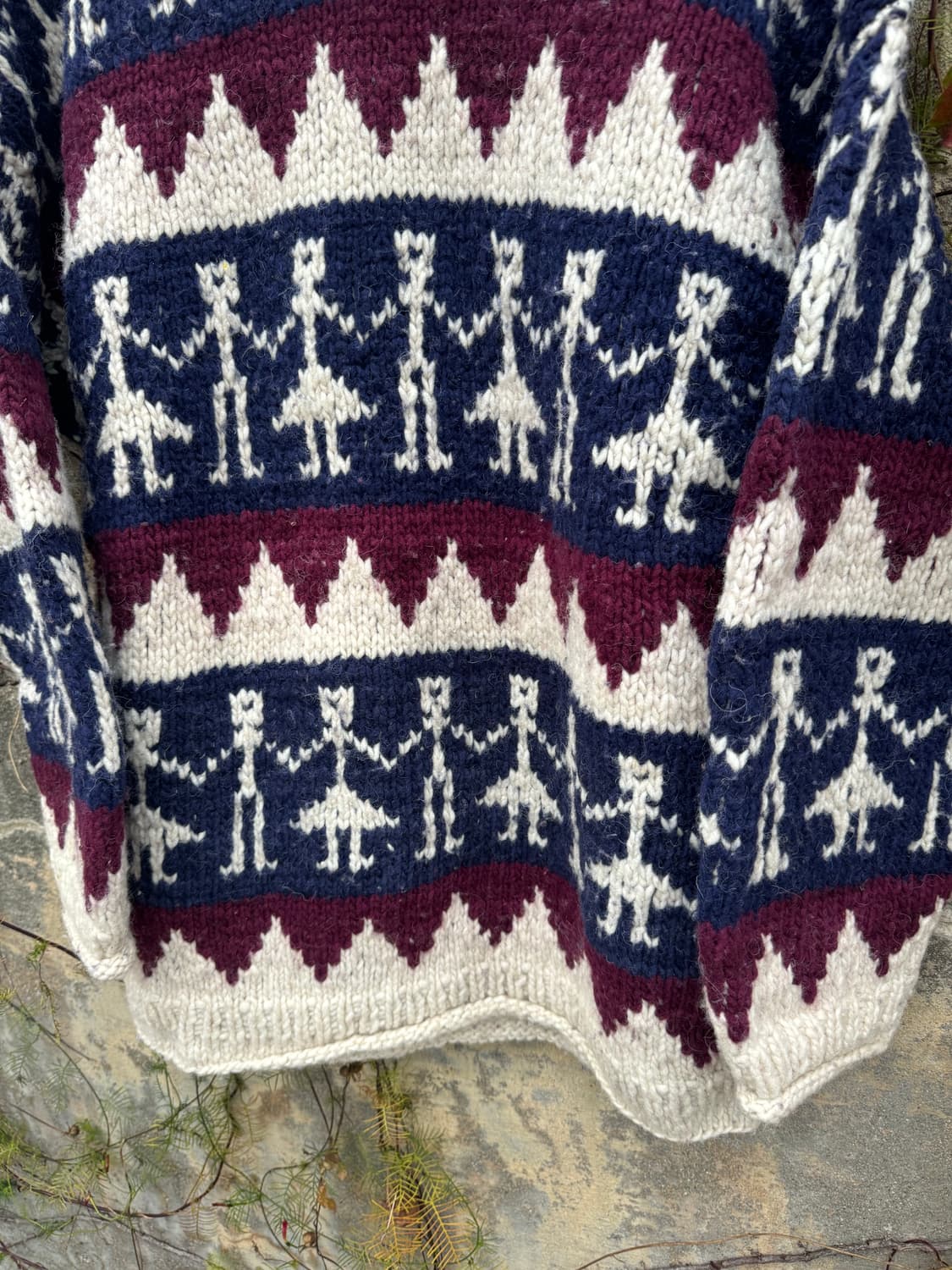 90s open country 네이티브 아메리칸 에콰도르 핸드 울 니트 상품이미지3