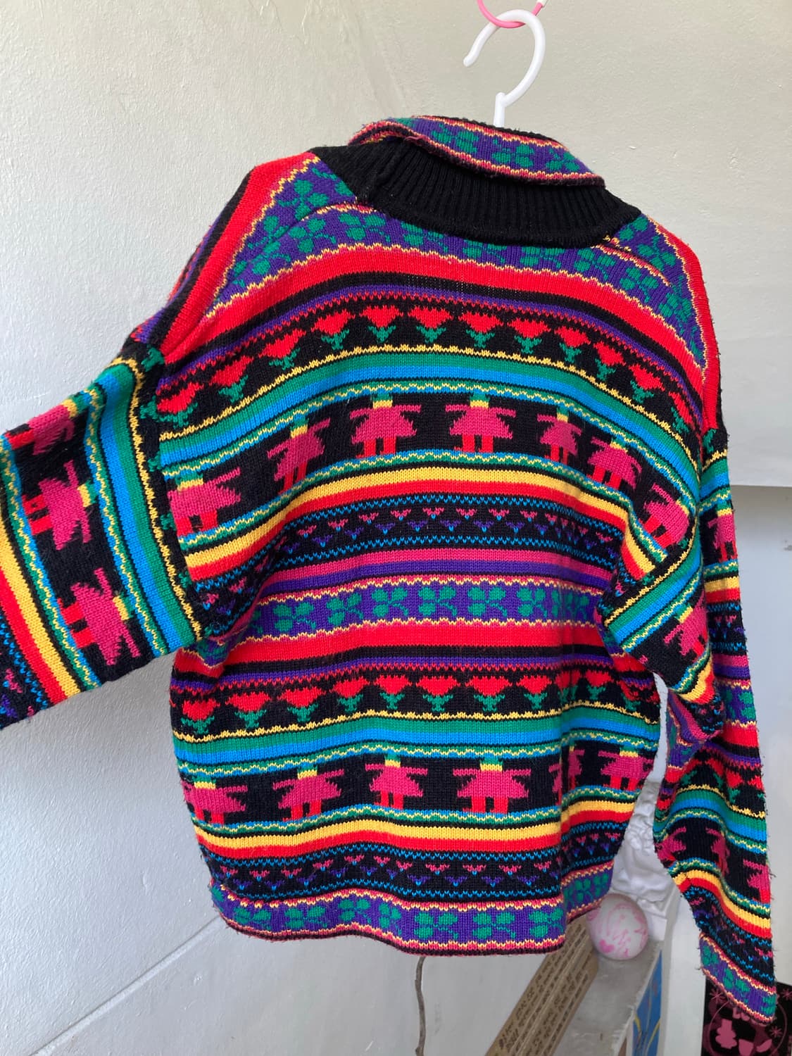 멕시코st 투버튼 패턴 가디건 상품이미지6