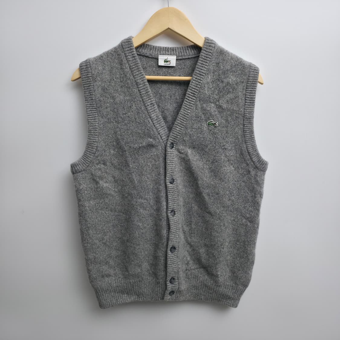 [M] 라코스테 울 니트 베스트 그레이 상품이미지1