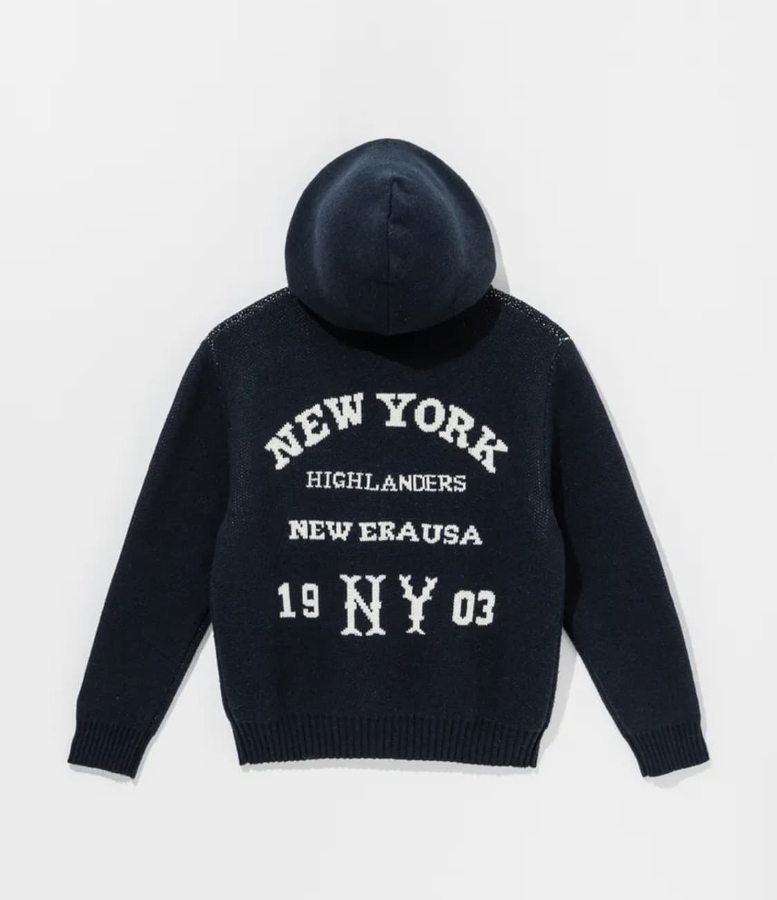뉴에라 MLB 뉴욕양키스 후드 집업 니트 카디건 네이비 상품이미지2