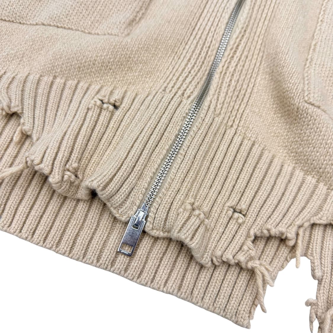 디젤 오버사이즈 그런지 데미지 롱 니트집업 상품이미지5