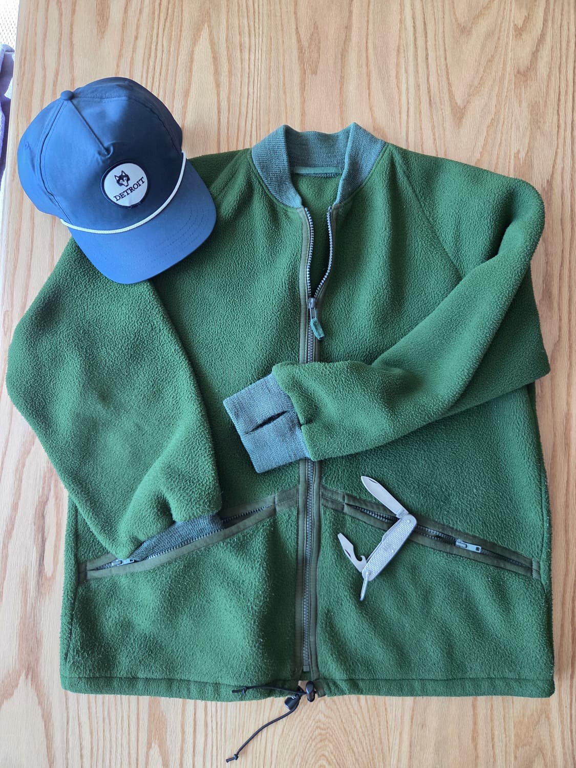 영국군 올드빈티지 DCTA  밀리터리 올리브 카키 플리스 후리스 짚업 상품이미지1