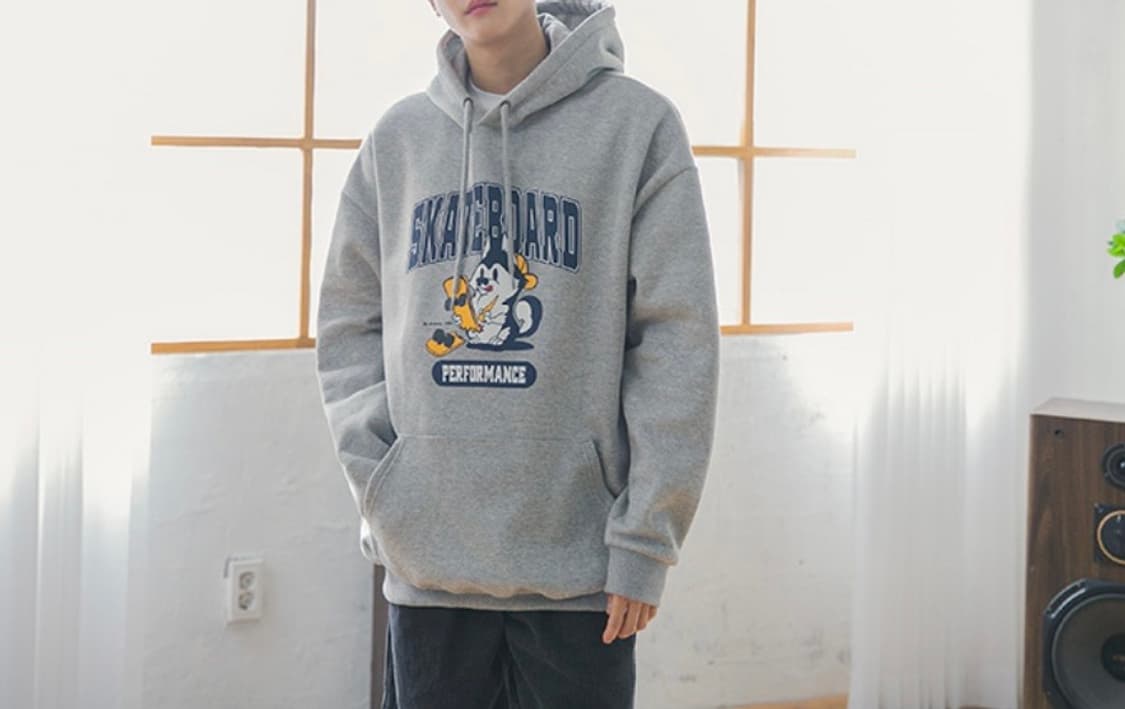 그레이 후드티 상품이미지2