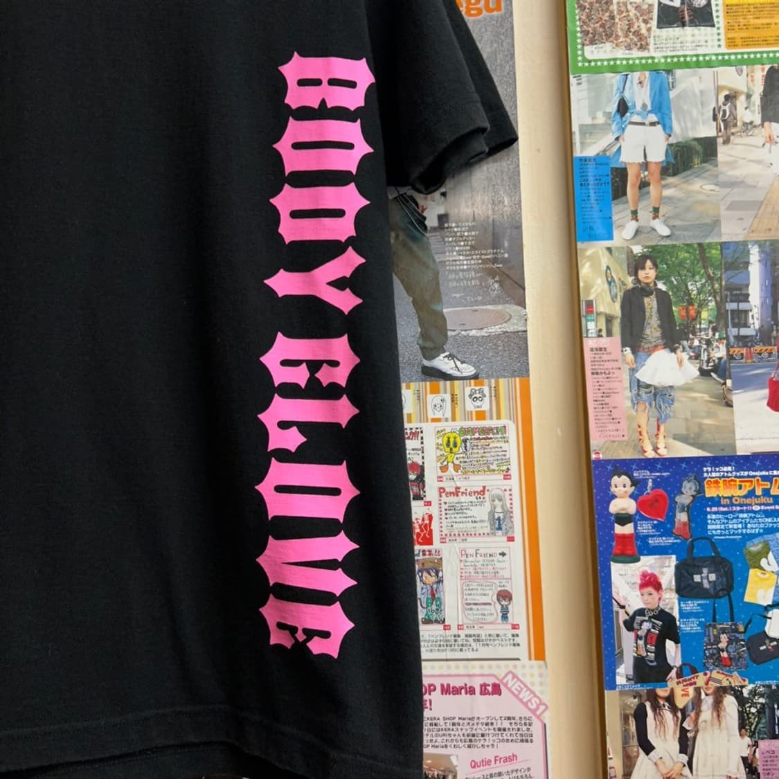 JPN 바디 글러브 핑크 프린팅 반팔 상품이미지3