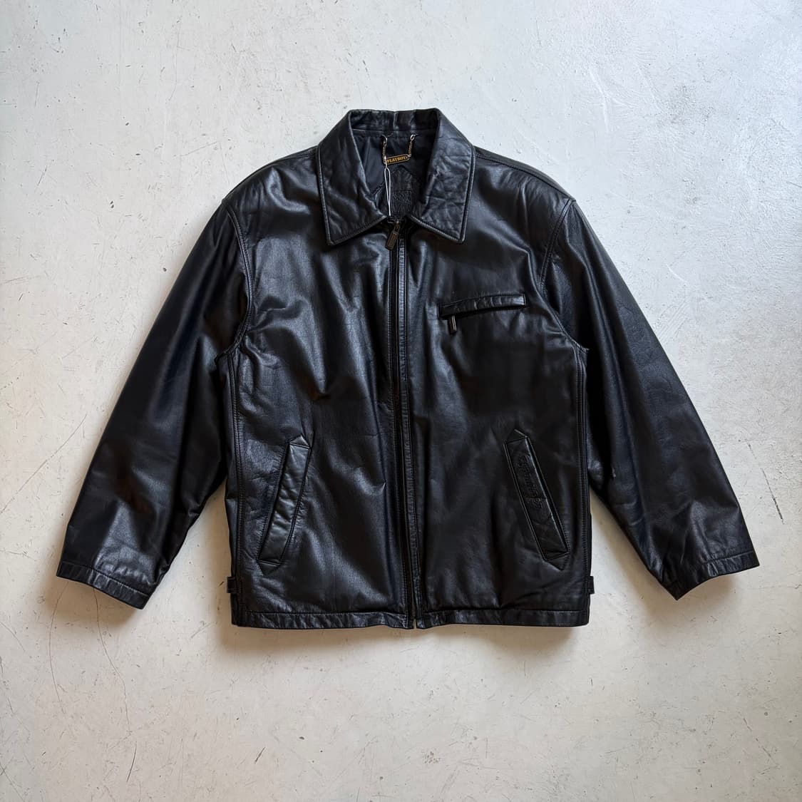 90s 플레이보이 빈티지 리얼 가죽자켓 L 상품이미지1
