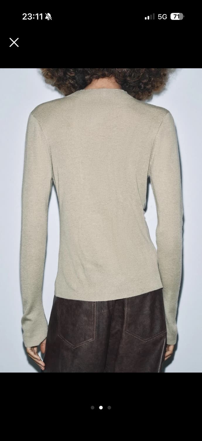 자라 zara 드레이프 셔링 니트 상품이미지2