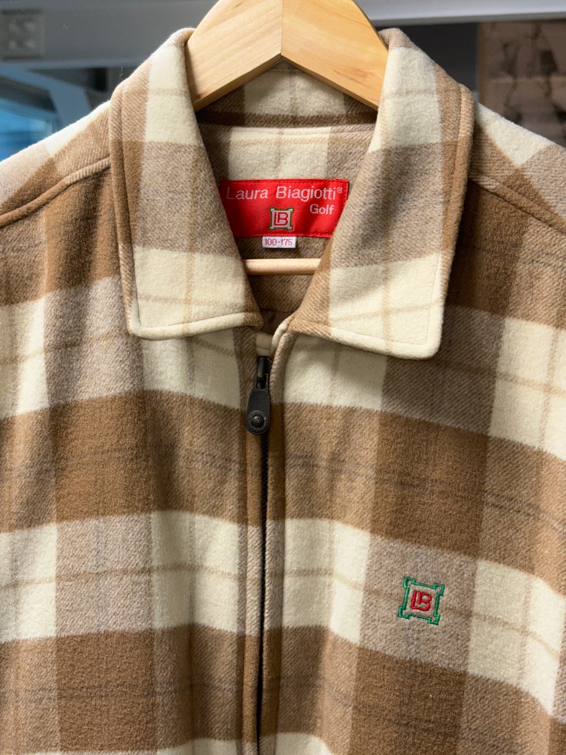 빈티지 체크 울 봄버자켓 상품이미지5