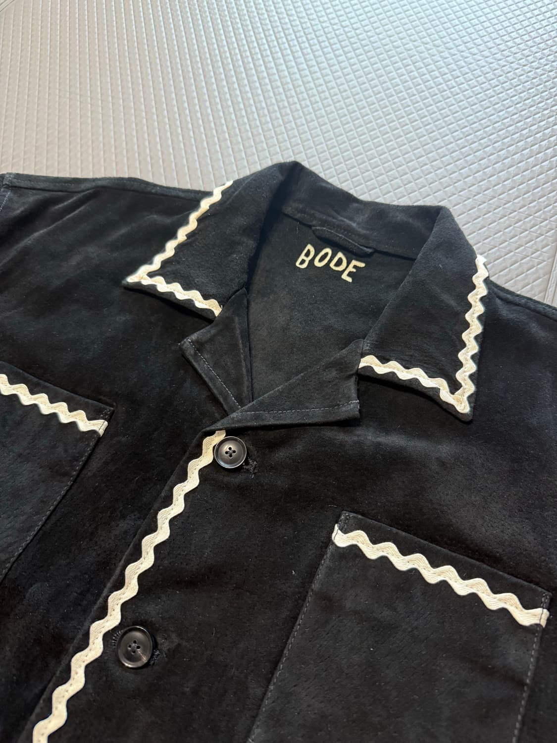 (L/XL) BODE 보디 Rick Rack 100% 스웨이드 자켓 상품이미지2