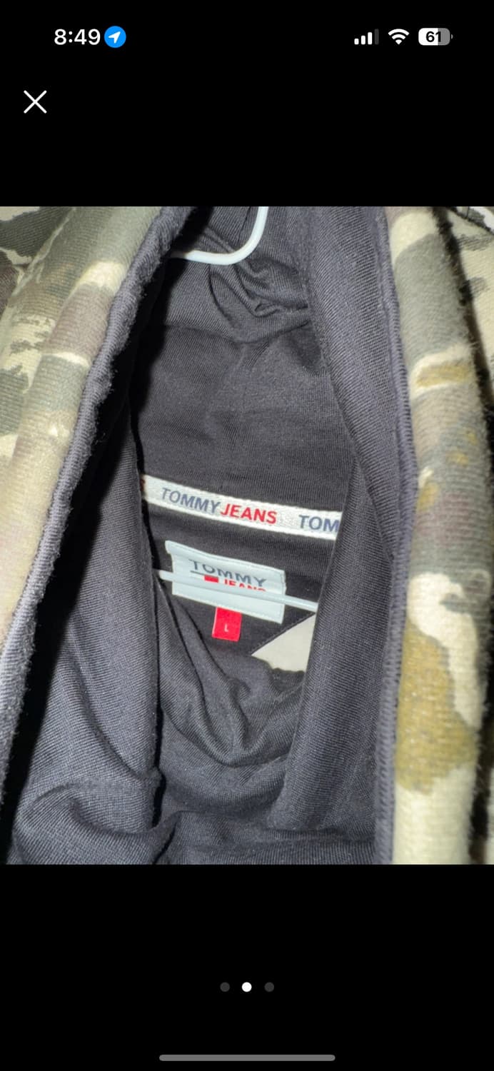 새상품 타미 진스 우드랜드 카모 바라클라바 후드 라지 상품이미지2