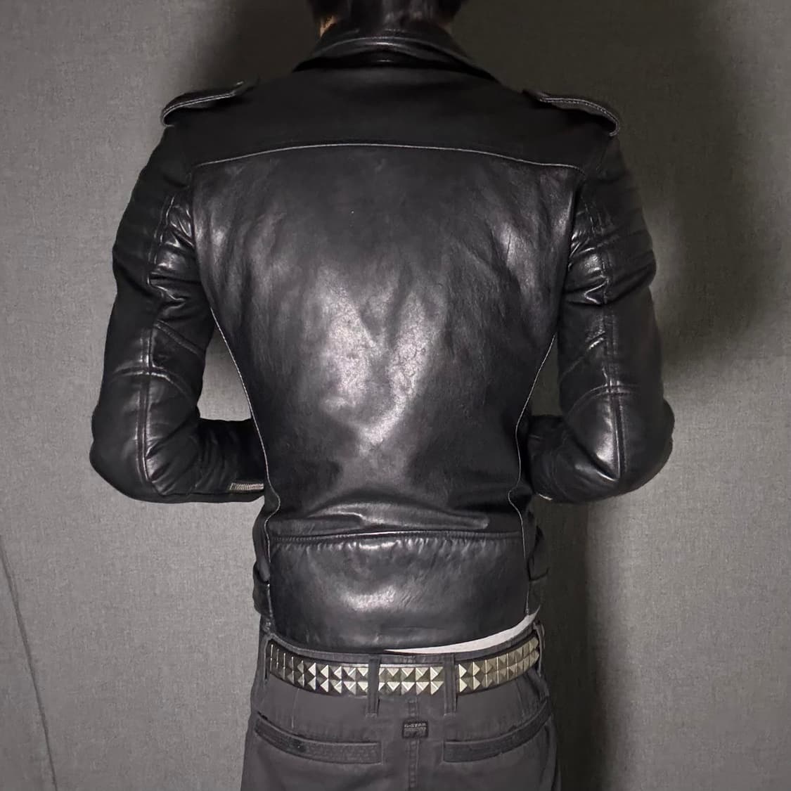 BLK lamb skin rider jacket 상품이미지6