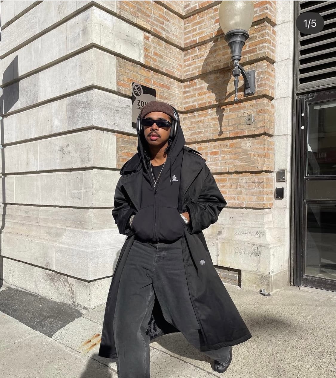 (3) 발렌시아가 틱톡 로고 후드 집업 블랙 상품이미지7