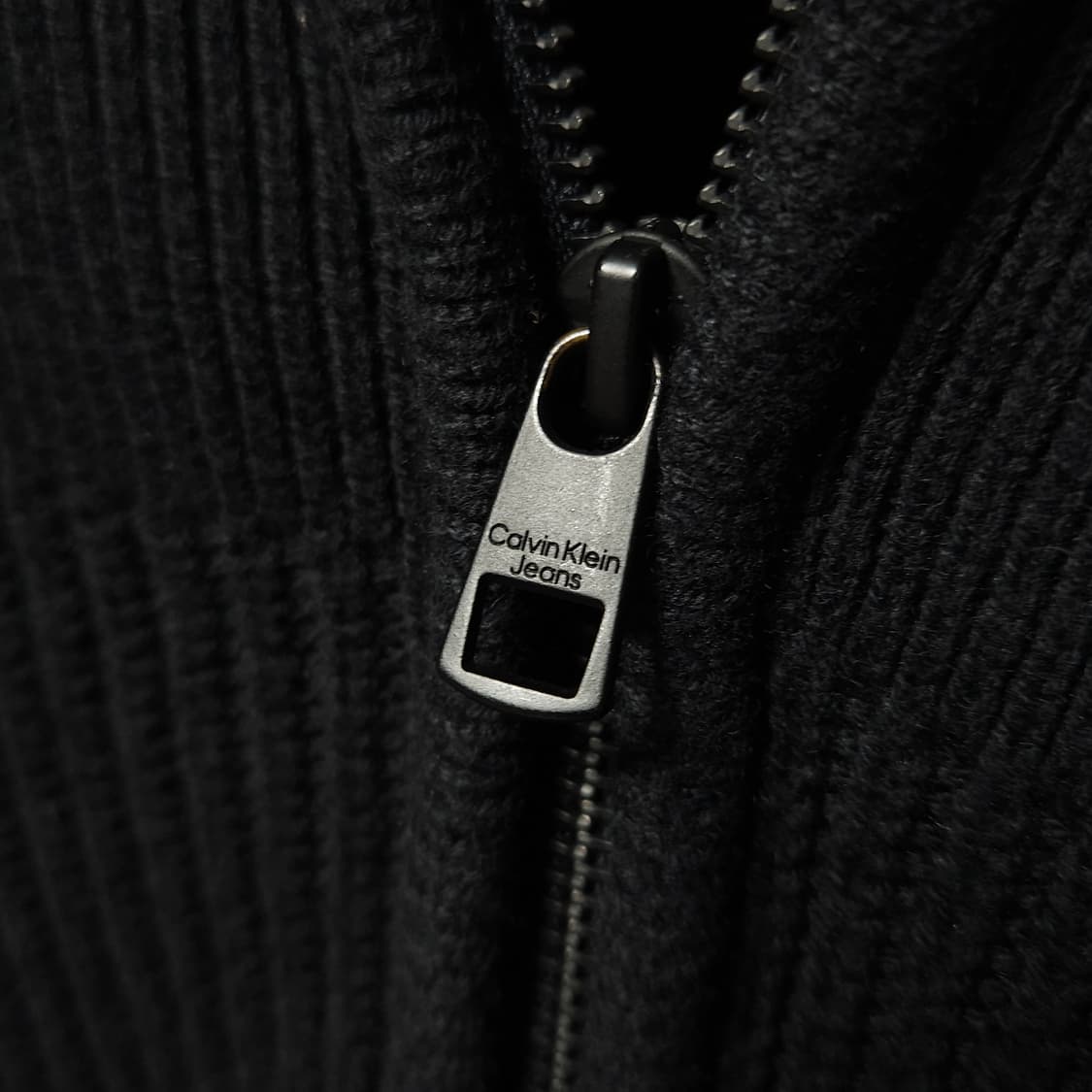 M ) 캘빈클라인 블랙 니트 집업 가디건 상품이미지3