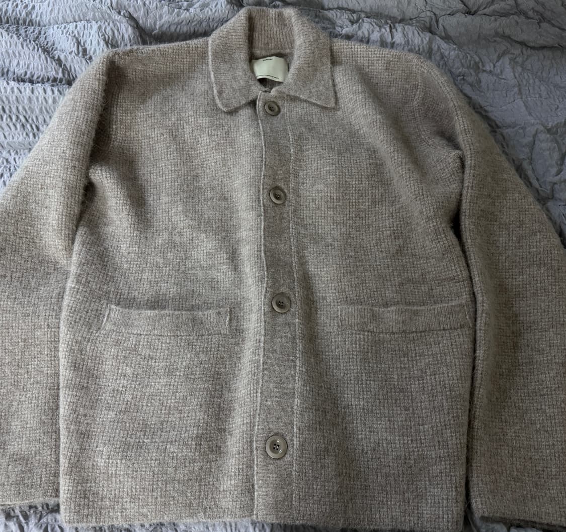 포터리 알파카 폴로 가디건 멜란지 토프 1사이즈 상품이미지2