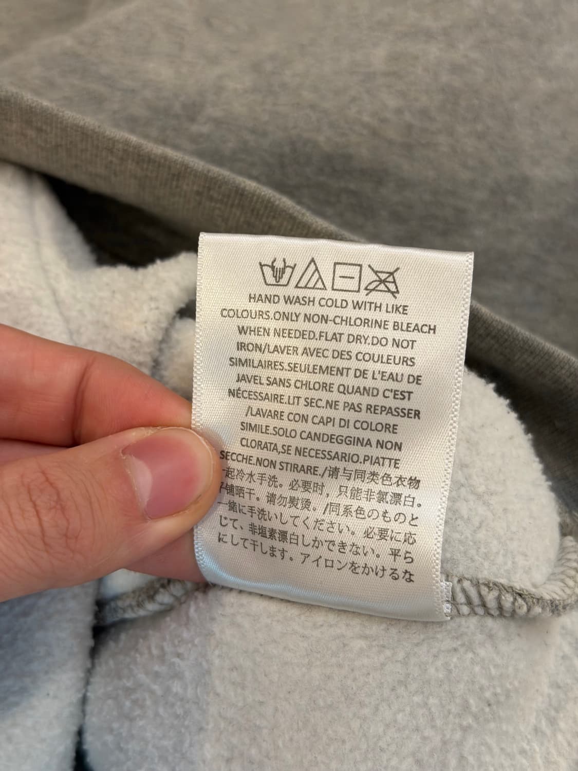 에센셜 피어오브갓 백로고 후드티 그레이 상품이미지6