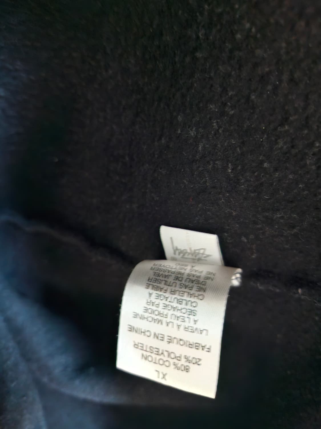 스투시 블랙 기모 후드티 105 상태 좋음 상품이미지5