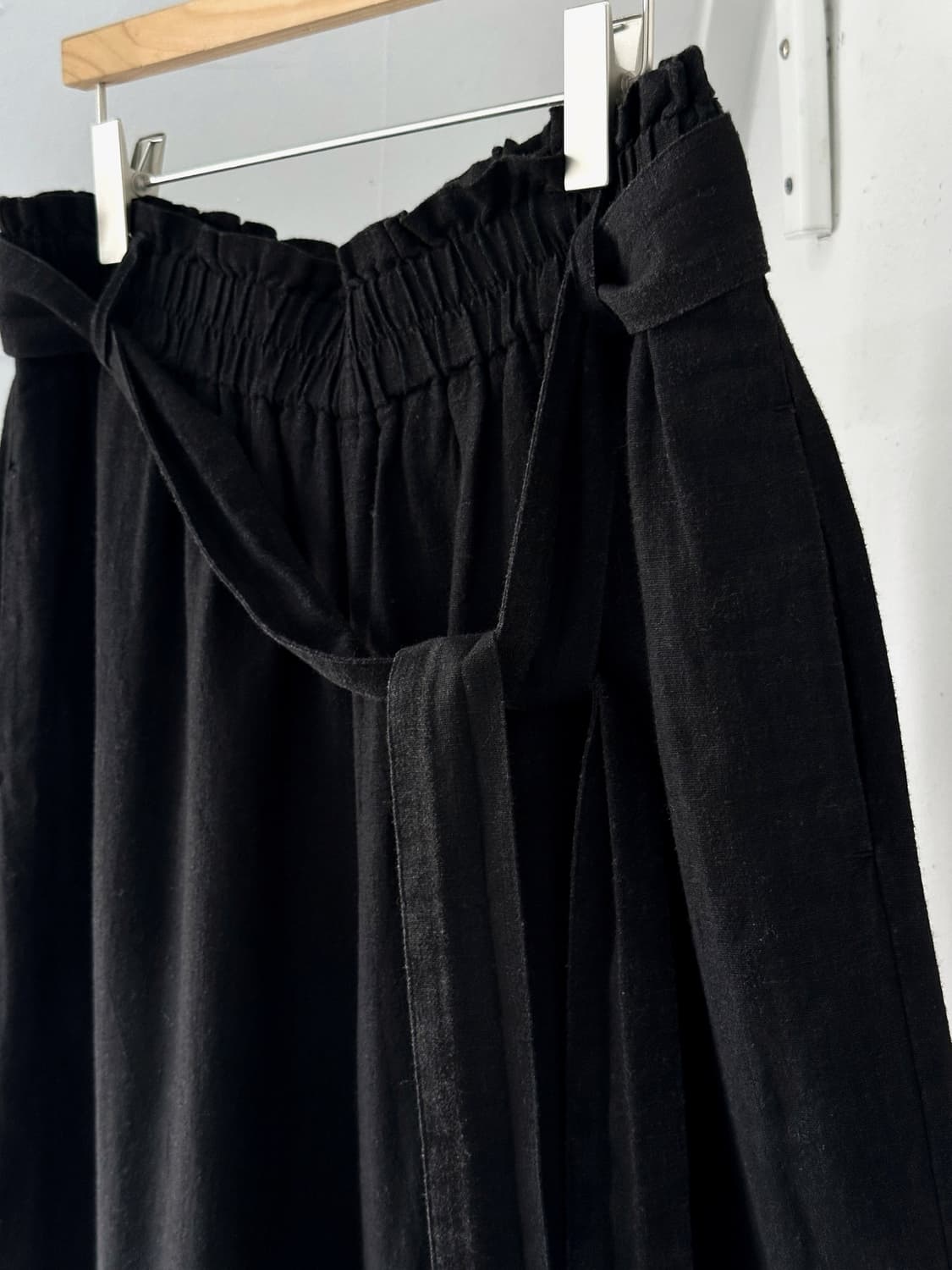 Washed linen rayon banded 3/4 gaucho pan 상품이미지3